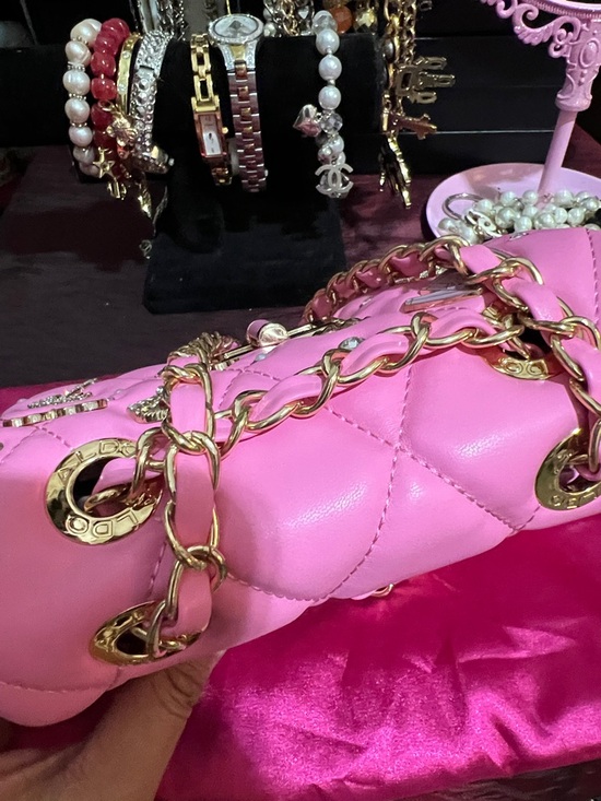 Barbie x ALDO Pink Quilted Chain Crossbody Bag - Picture 9 of 11